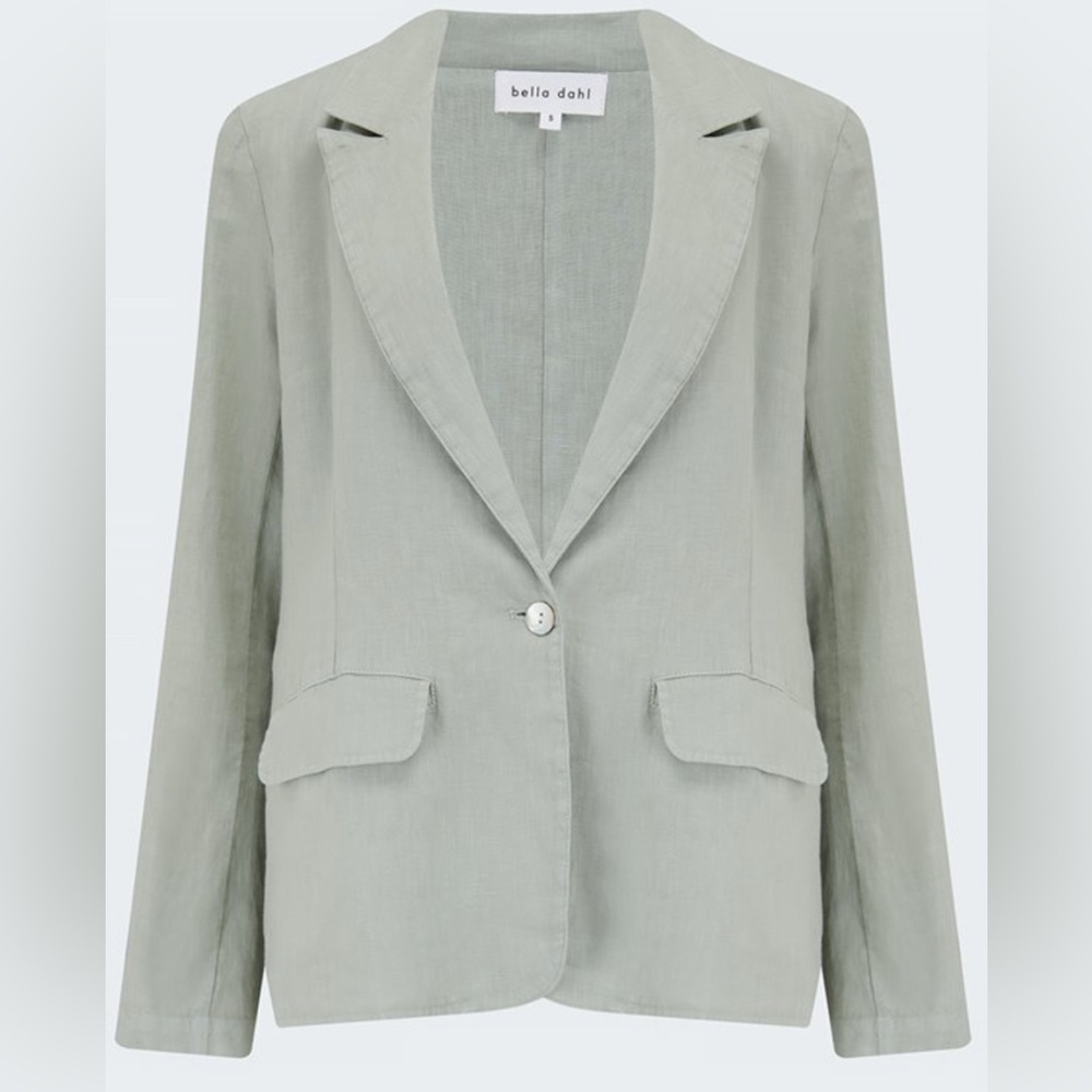 Bella Dahl Easy Longline Green/Gray Blazer Size M - Picture 1 of 6